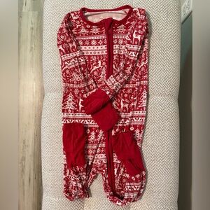 Little Sleepies Red and White Kids Pajama Set